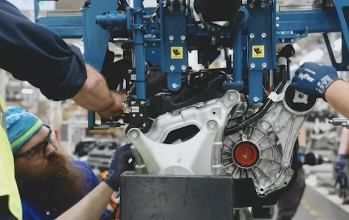 Spotted Dual Motor R1T in production while on plant tour!