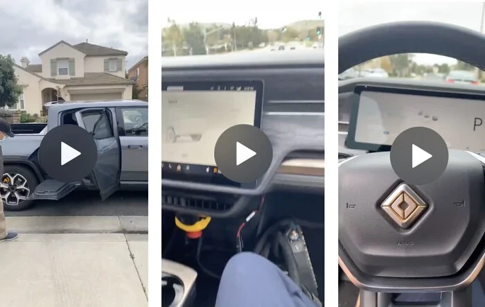 Videos & Pics: Lucky R1T Ride With Rivian Employee Neighbor Shows UI and Controls