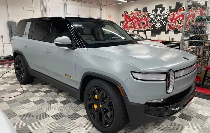 Matte PPF Wrap on Limestone Rivian R1S
