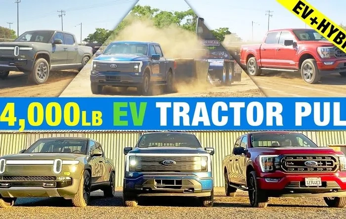 Tractor Tow Showdown: R1T vs. F-150 Lightning vs. F-150 Hybrid