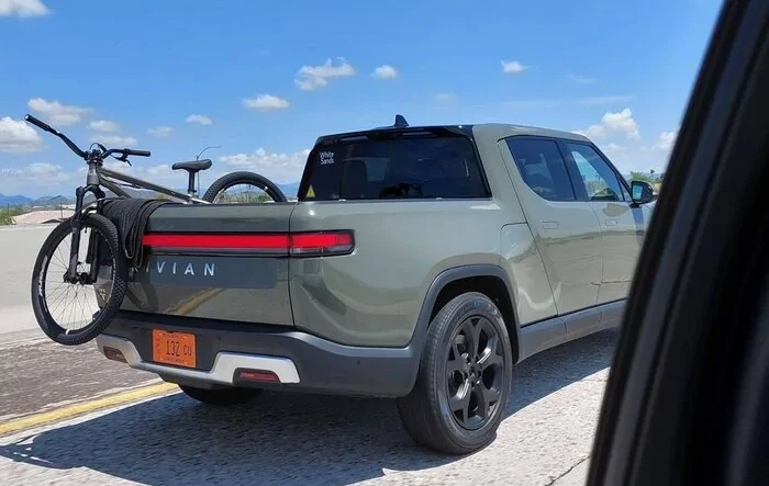Great look @ Launch Green Rivian R1T outdoors / in sunlight