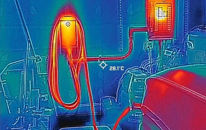 Thermal images of my Rivian home charger