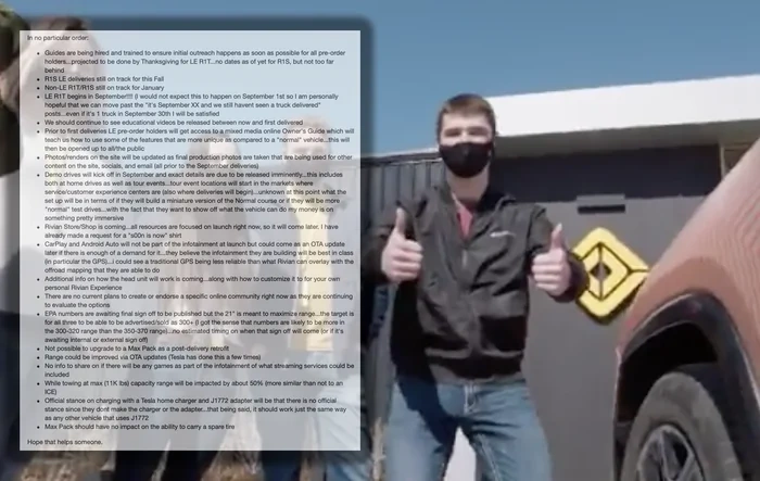 ??‍♂️ Some questions answered by my Rivian Guide today