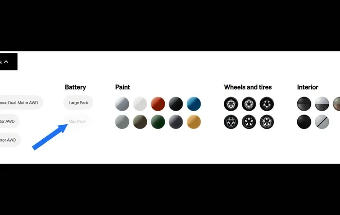 Max Pack Battery is now a filter criterion in R1 Shop