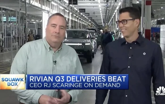 Rivian CEO Talks Demand, Rivian R2, Loss Per Vehicle, Cybertruck (CNBC 10/4/23)