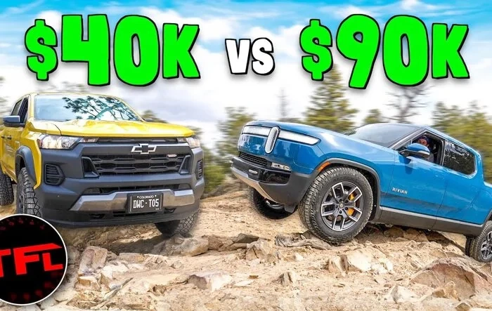 Offroad Comparison - Rivian R1T (Halloween update) vs Chevy Colorado Trail Boss!