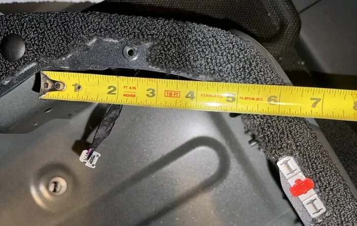 R1T Subwoofer Area Photos and Measurements