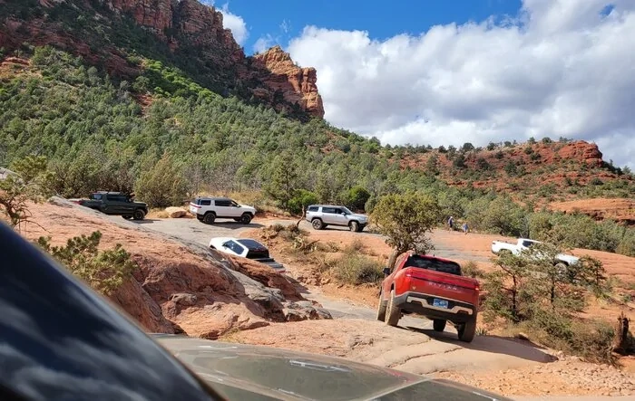 AZ Rivians take over Sedona and Broken Arrow Trail