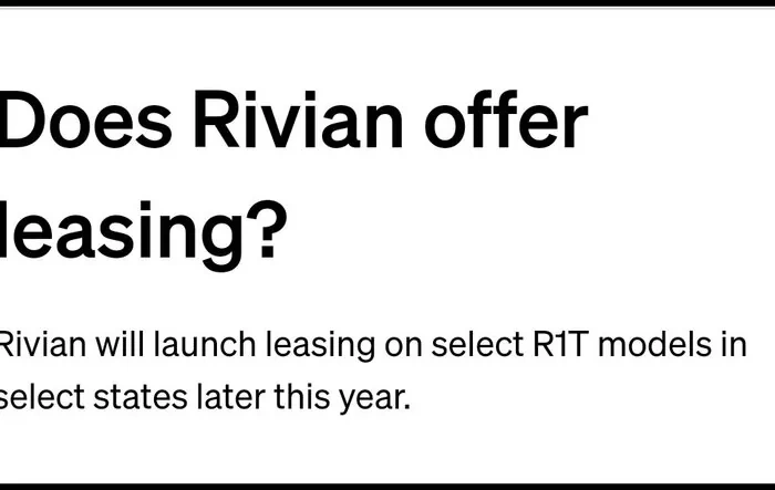 R1T Leasing Coming Later This Year