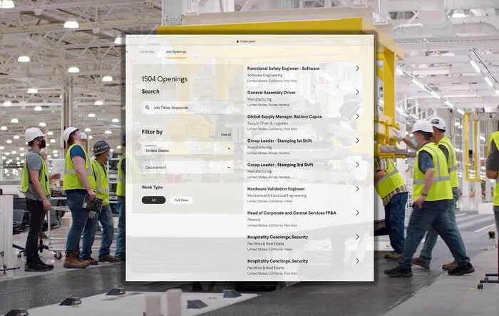 Rivian working around the clock - over 1500 job openings including 1st and 3rd shift stamping