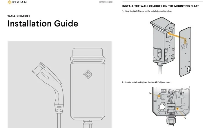 Official Rivian Wall Charger installation guide