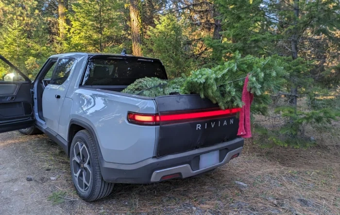 The Bike Tailgate Pad makes a perfect Christmas Tree transporter - Our day trip in the mountains