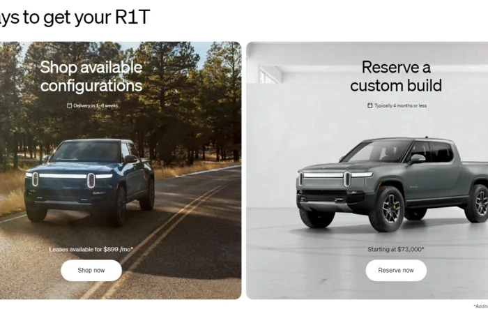 Rivian R1T Leasing Now Available