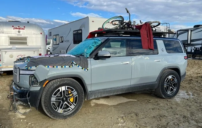 My R1S at Burning Man 2023 aka Mudpocalypse