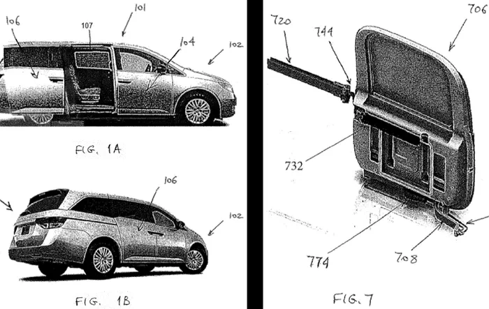 Rivian patents a sliding door feature / design - for future Rivian van?