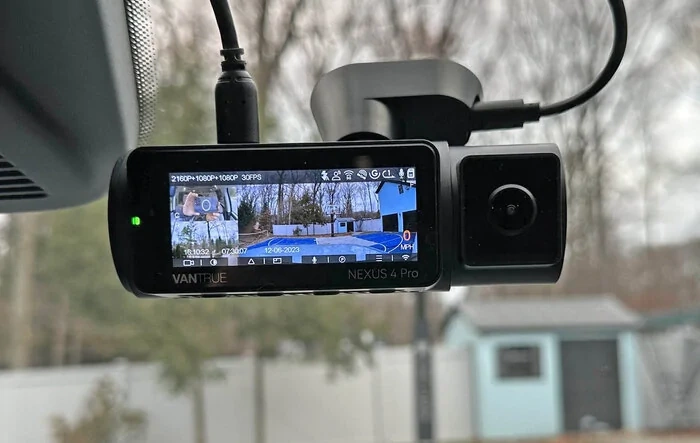 Vantrue 4N Pro 4K Triple Dash Cam with Rear View Mirror Power Tap -- installed review & photos