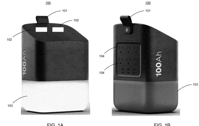 Rivian's 100Ah Battery Bank (Camp Speaker Replacement) Patent