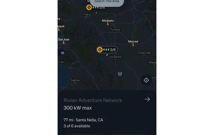 Yay!  Santa Nella RAN Rivian charging station is OPEN!