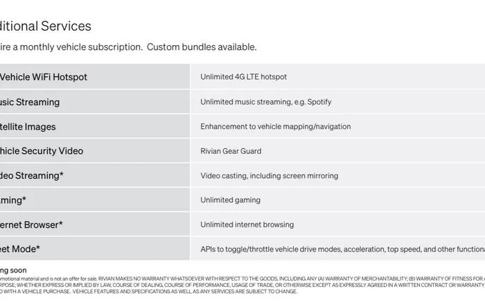 Rivian Subscription Services - A Look At What's Coming?