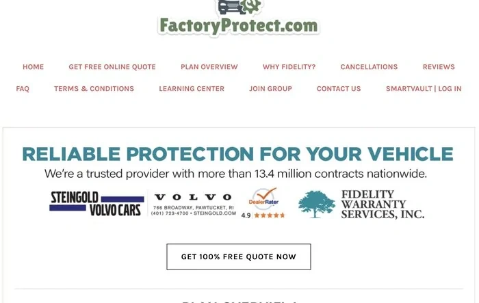 Fidelity Extended Warranty Plans | Discounted Pricing | 100% Online Portal | Get Free Online Quote