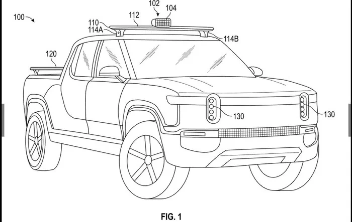 Rivian Patents Crossbar Roof Light
