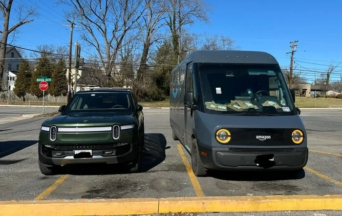 Holy huge: Amazon delivery van vs. R1S