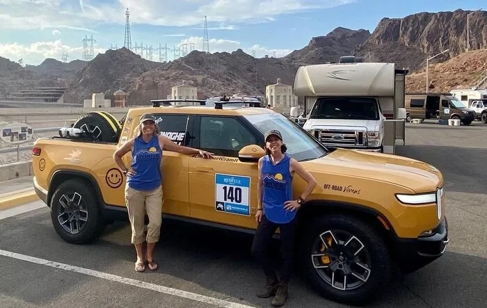 Rebelle Rally starts up for Rivian R1T piloted by Emme and Rebecca!