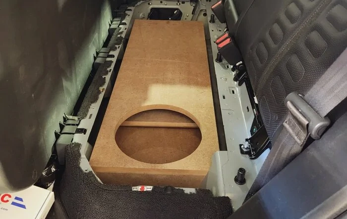 Meridian audio system upgraded with JL Audio / Fosgate 10" subwoofer