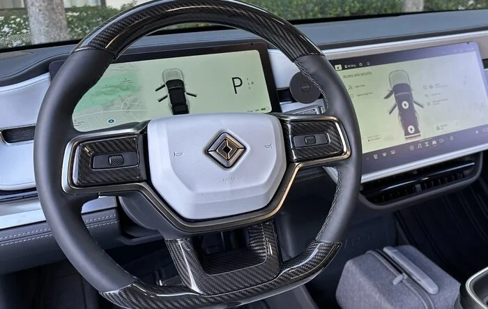 Introducing Carbon Fiber Decoration Steering Wheel Cover for Rivian R1S R1T!