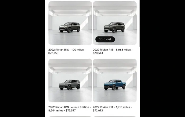 Demo Rivians Now for Sale