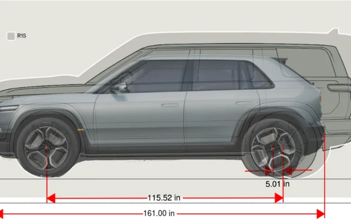 R3 / R3X Dimensions: ~161.4 in length /  ~59.5 in height ?