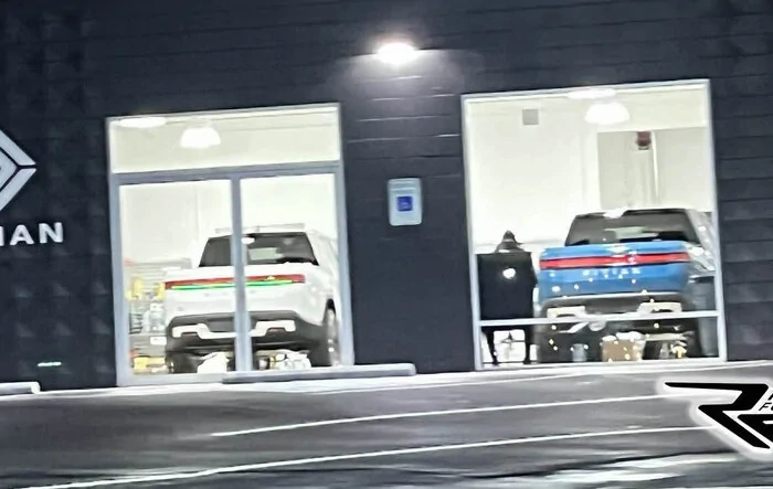 ? Multiple R1T spotted inside Bellevue Rivian Service Center