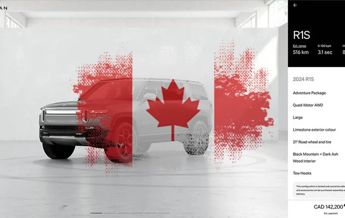 Canadian R1 Shop Now Open (No Reservation Needed for R1T / R1S Configurations)