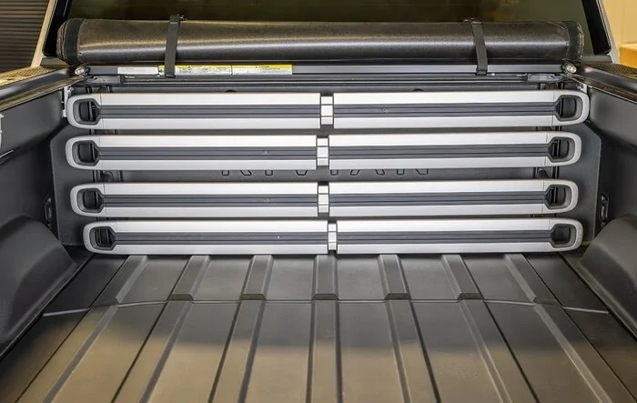New: Extruded Aluminum Crossbar 'Rack Mounts' for bed wall and / or garage wall! - EV Sportline / Team 1EV