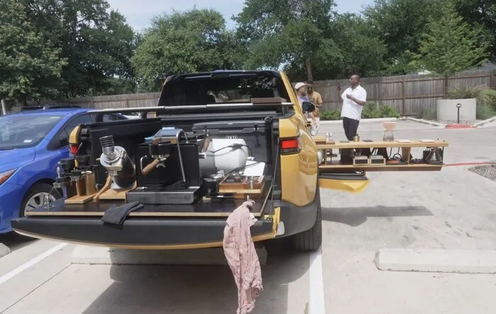 Rivian R1T Coffee Truck Buildout [Video walkthrough]