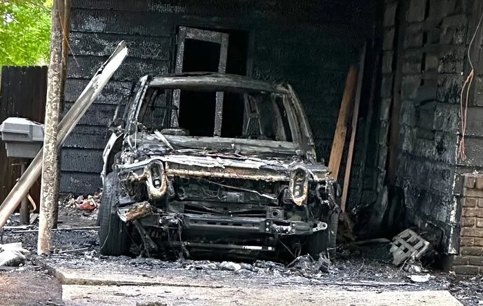 Rough day for my R1S... source: house fire, not vehicle