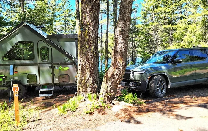 FIRST CAMP WITH THE AMP (2024 Aliner AMP camping trailer)