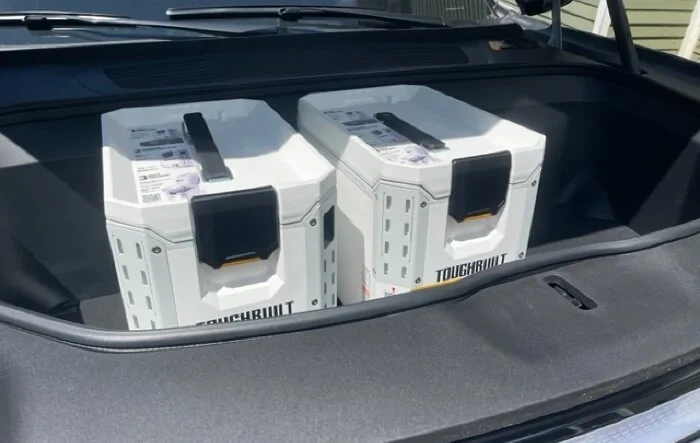Toughbuilt (Lowe’s) StackTech = Frunk & Bed Storage Solution for R1T / R1S
