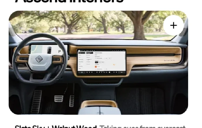? 2025 R1S Ascend: You can now choose SLATE SKY + WALNUT WOOD interior! ?