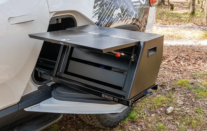 JEBINC’s Installation Tips and Review of Rivian R1T RMAXX Gear Tunnel Dual Slide Out Trolley Sled and Storage Chests