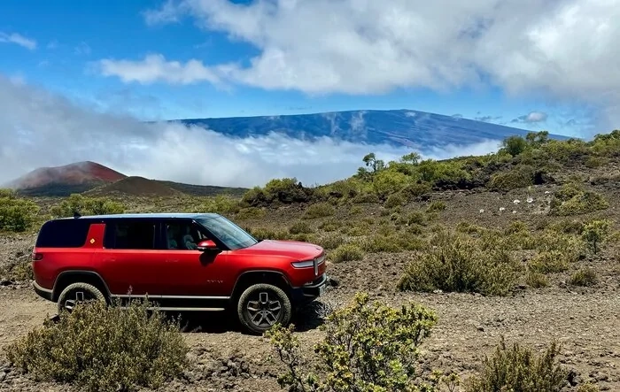 R1S on "R1 Road" on the Big Island of Hawaii 7-1-2024