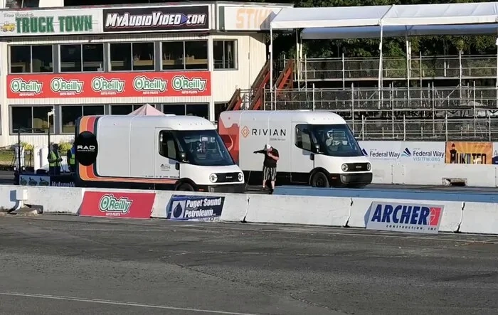 RCV Rivian Vans run 1/4 mile