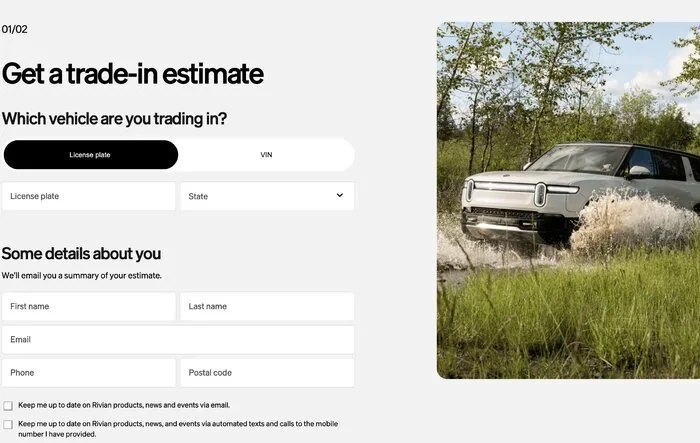 Rivian Trade In Estimator Launched