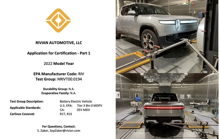 R1T / R1S EPA Test Documentation Confirms Some Details: 210 kW peak DC charging, no heat pump