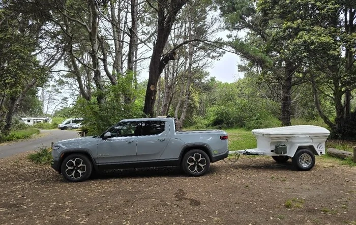 Fort Bragg Camping Trip - 2mi/Kwh pulling my camp trailer