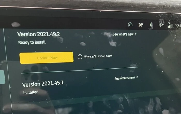OTA software update version 2021.49.2 installed - release notes and feedback
