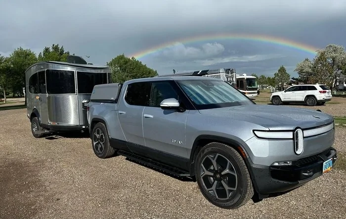 Towing stats: 3650 miles, total miles just under 4400 miles (2023 R1T DM Max pack w/ 2020 Airstream Basecamp 16X)
