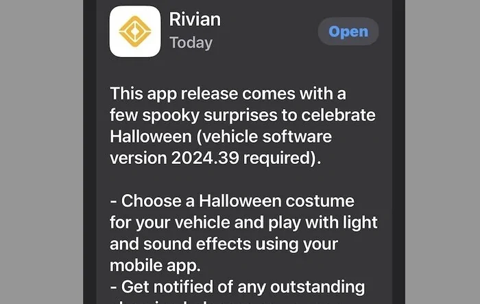 iOS Rivian app update is ready, including Halloween Costume feature