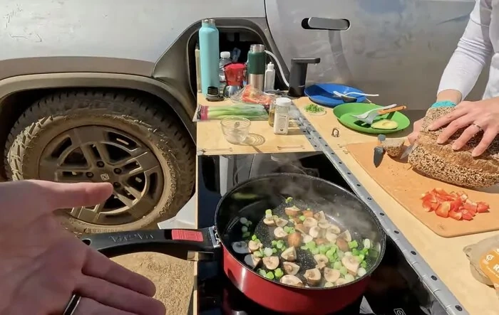 Cooking on the Thunderbolt Camp Kitchen