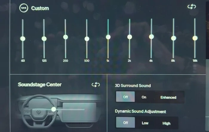How to improve Gen 1 Rivian R1T Meridian Sound System after update 2024.39.01 with simple EQ changes